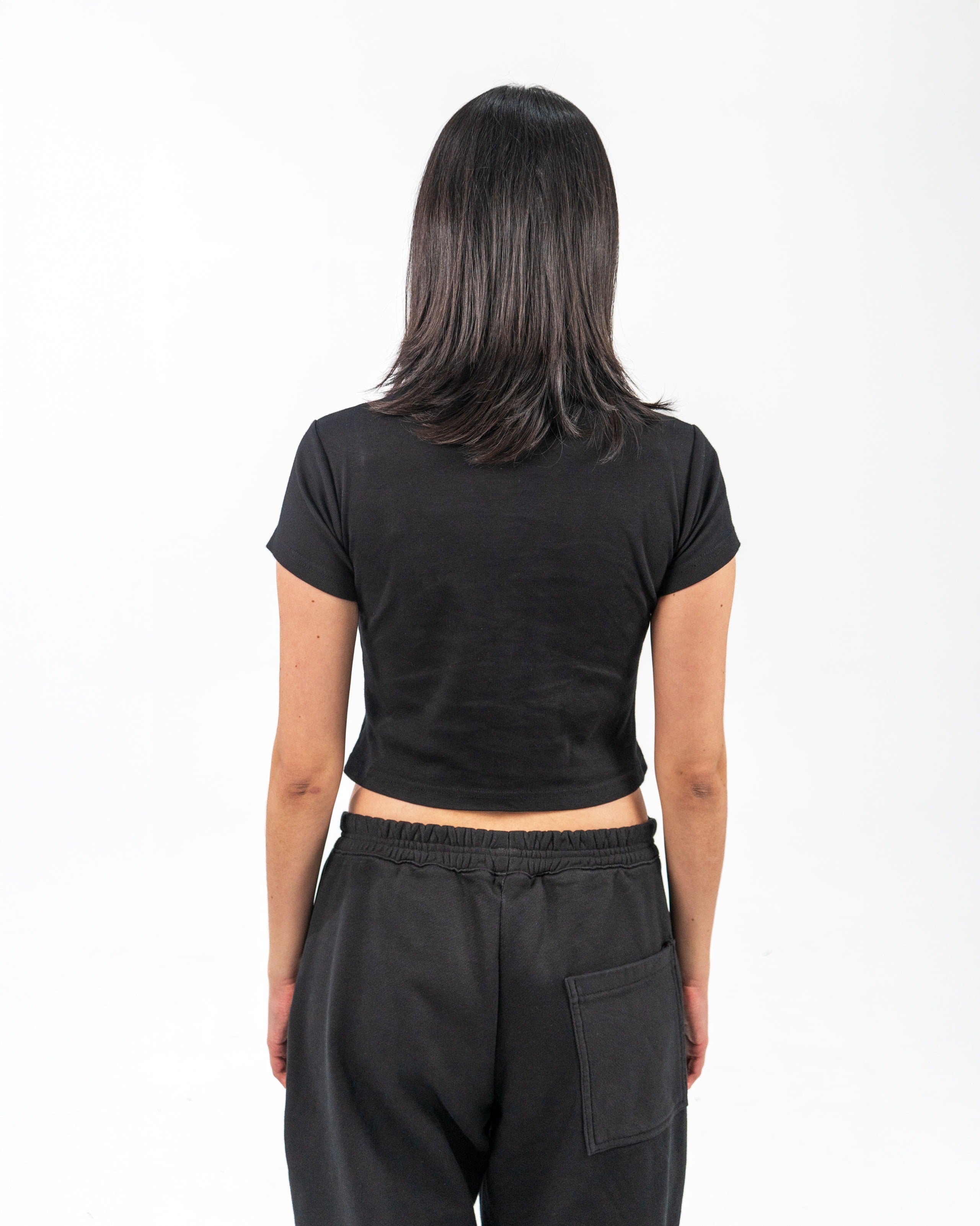 W Endless Garments - Baby tee Black