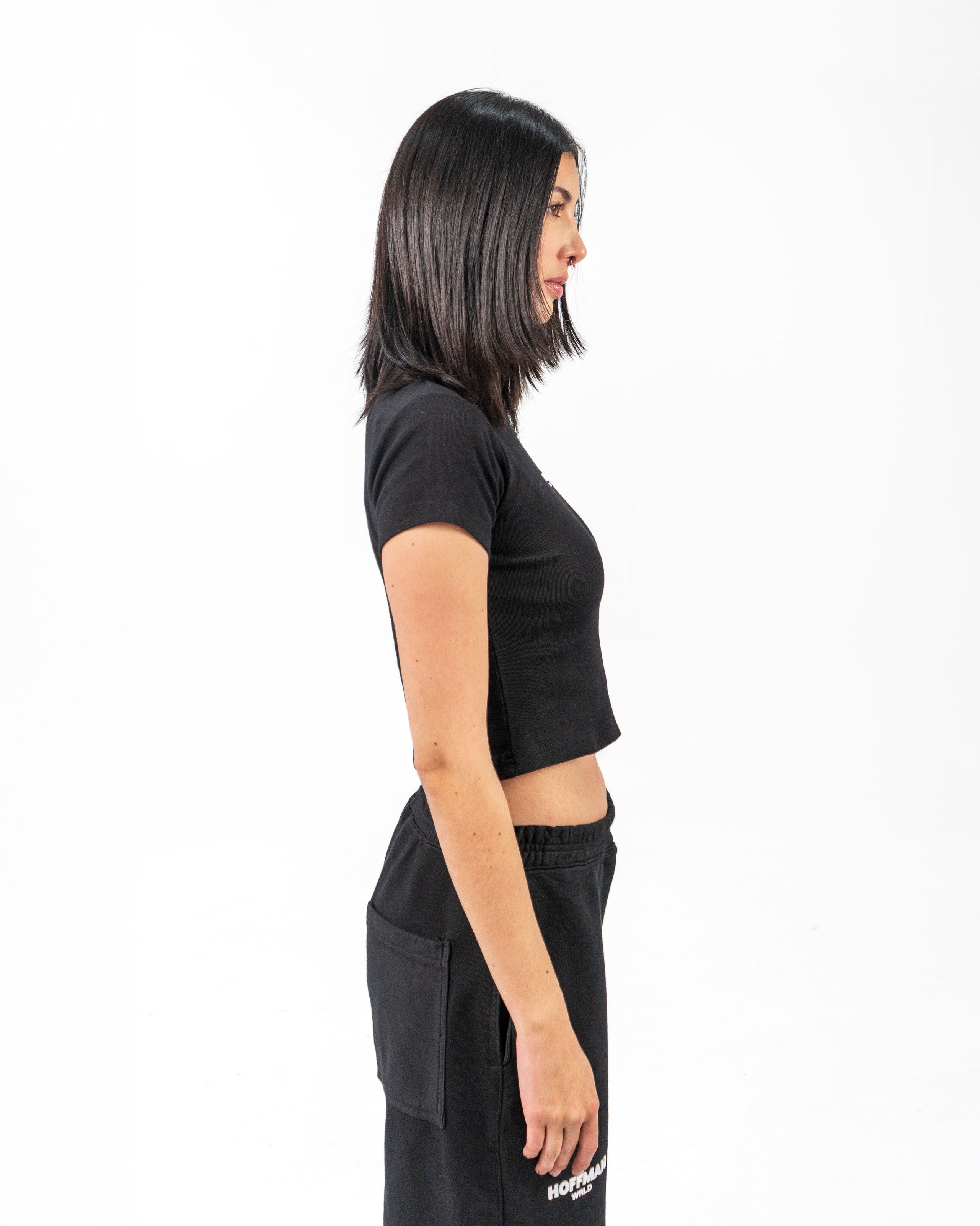 W Endless Garments - Baby tee Black