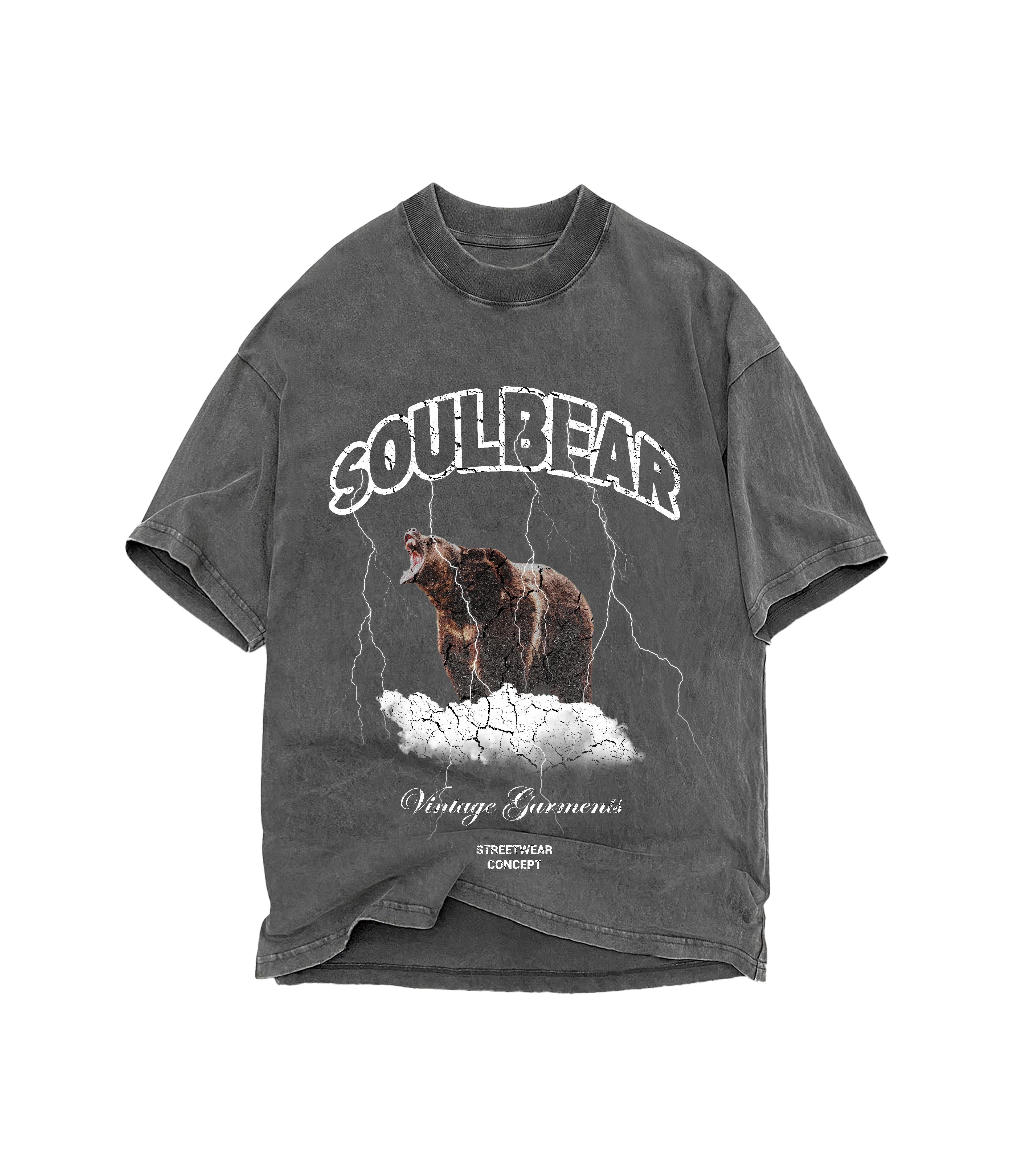 W Soulbear Grey Wash - T-shirt Jungle Wrld