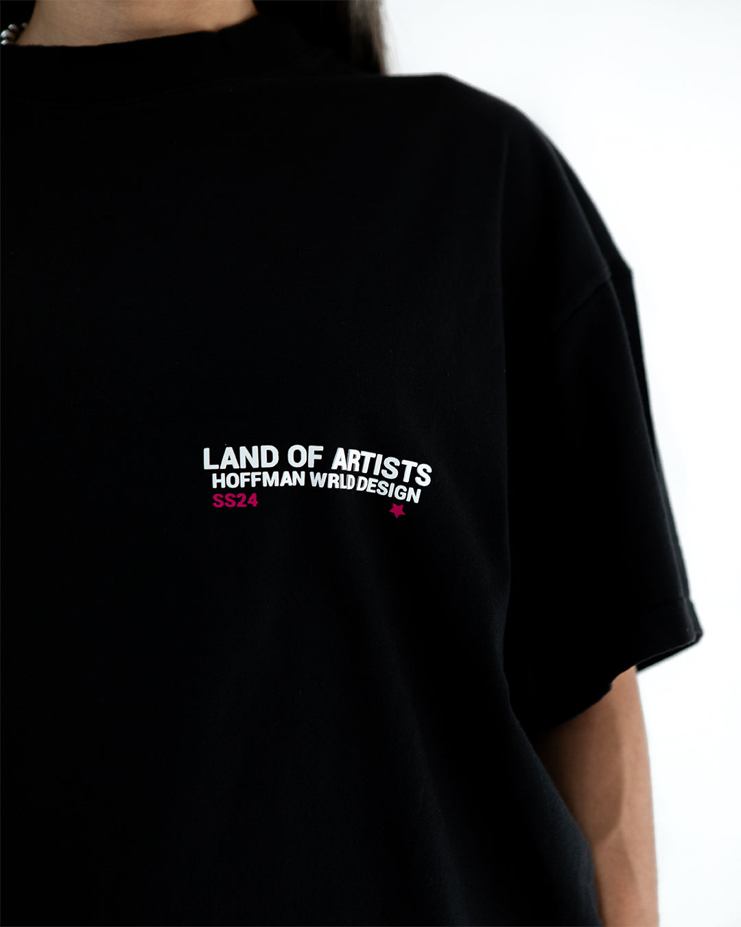 W Camiseta Negra Stars - Land Of Artists