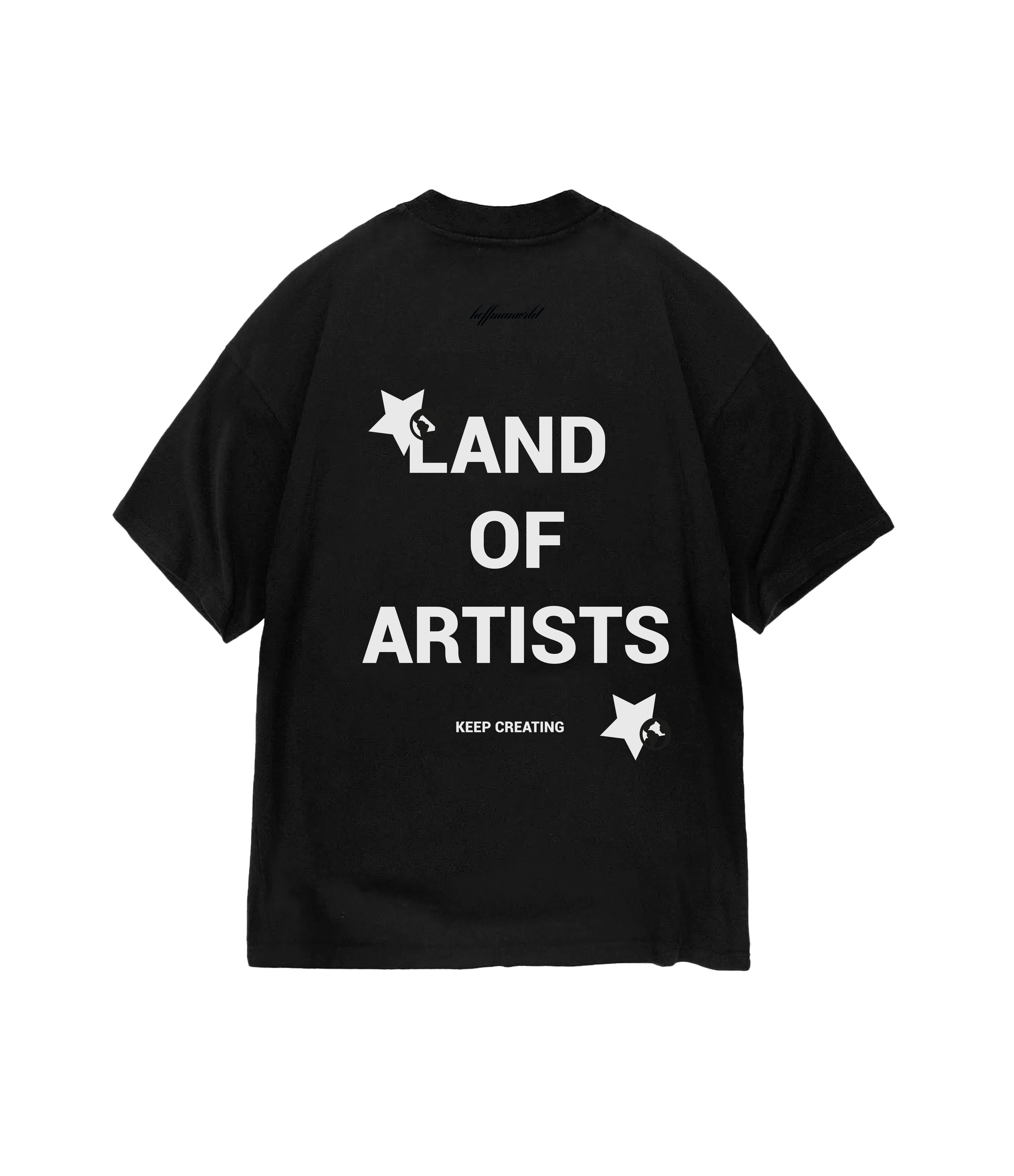 Camiseta Negra Stars - Land Of Artists